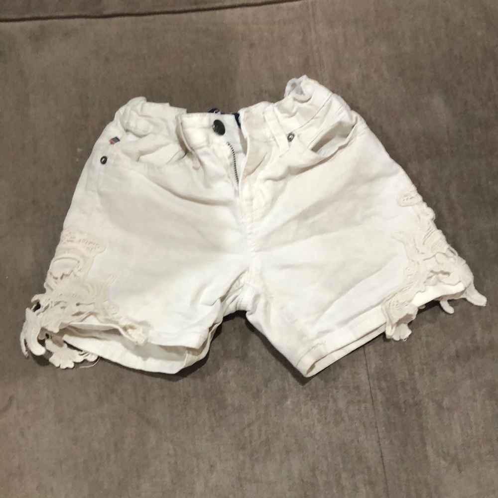 White Jean shorts